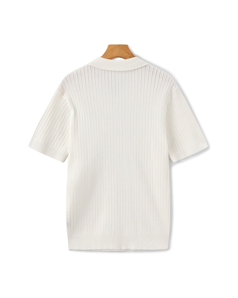 LuxeTrame™|Polo côtelé de qualité supérieure