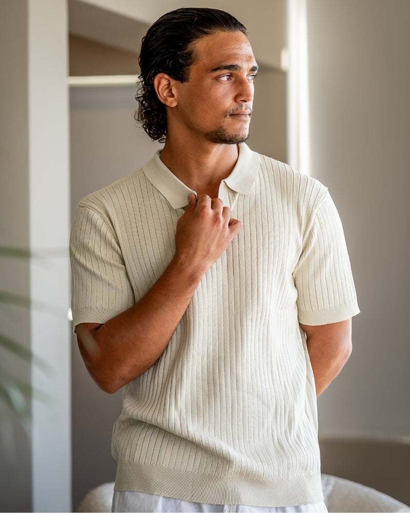 LuxeTrame™|Polo côtelé de qualité supérieure
