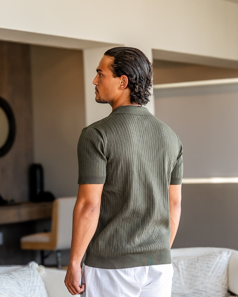 LuxeTrame™|Polo côtelé de qualité supérieure