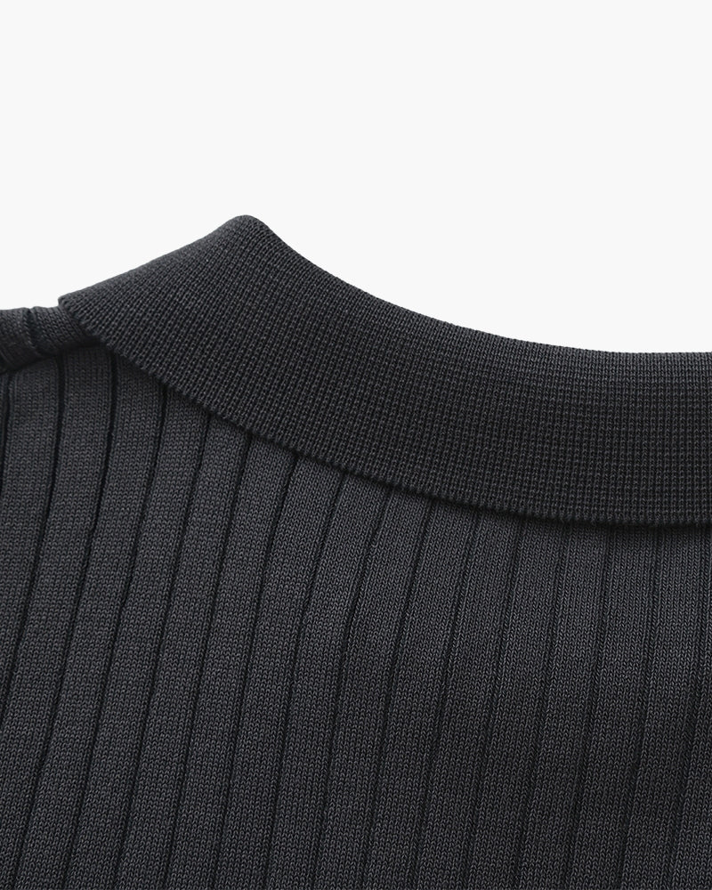 LuxeTrame™|Polo côtelé de qualité supérieure