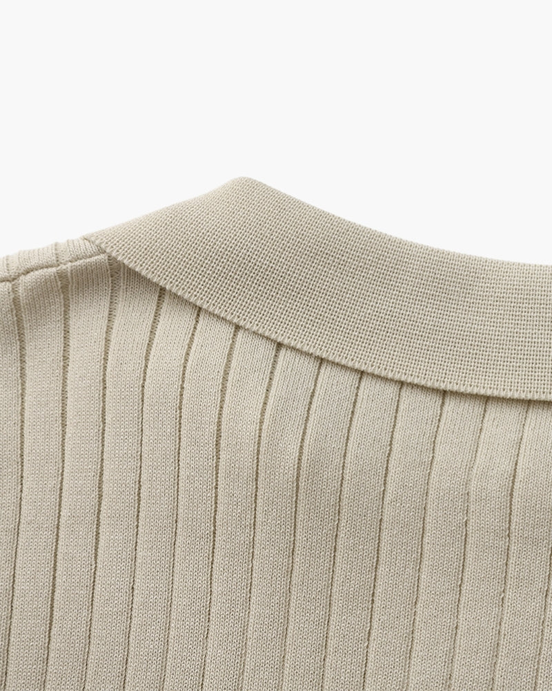 LuxeTrame™|Polo côtelé de qualité supérieure