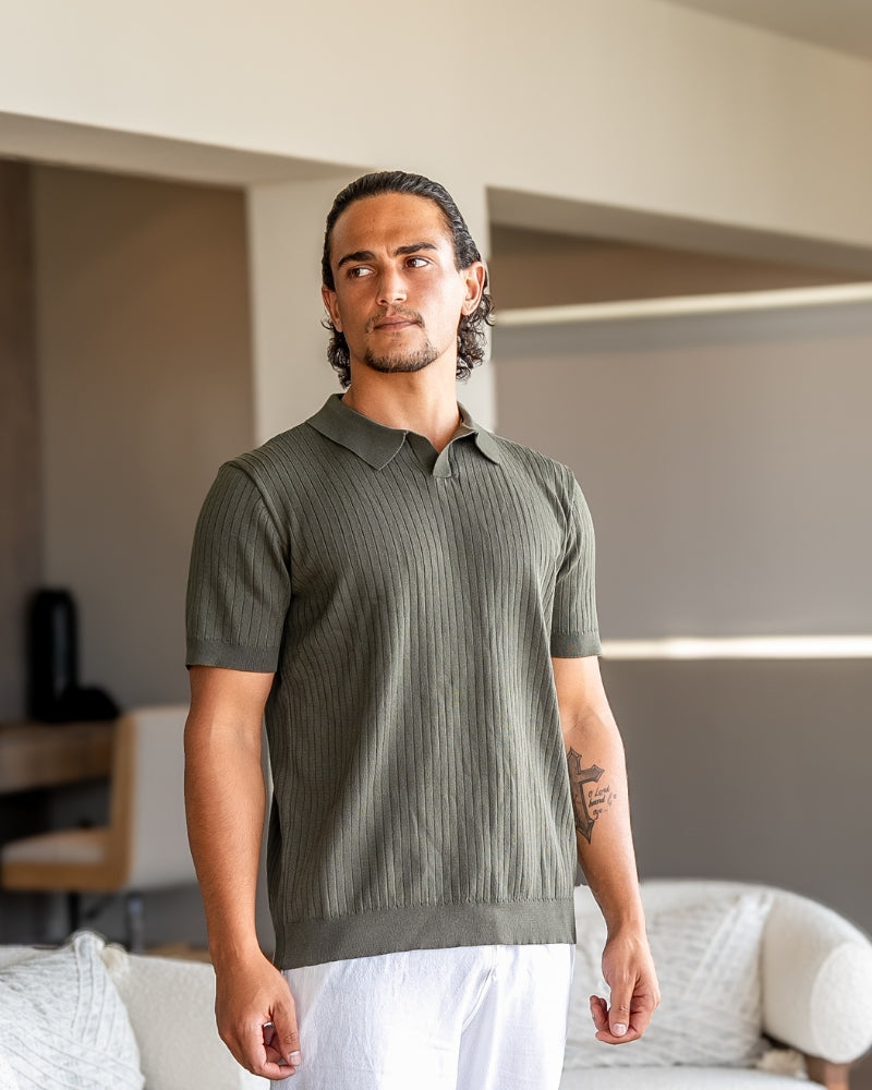 LuxeTrame™|Polo côtelé de qualité supérieure