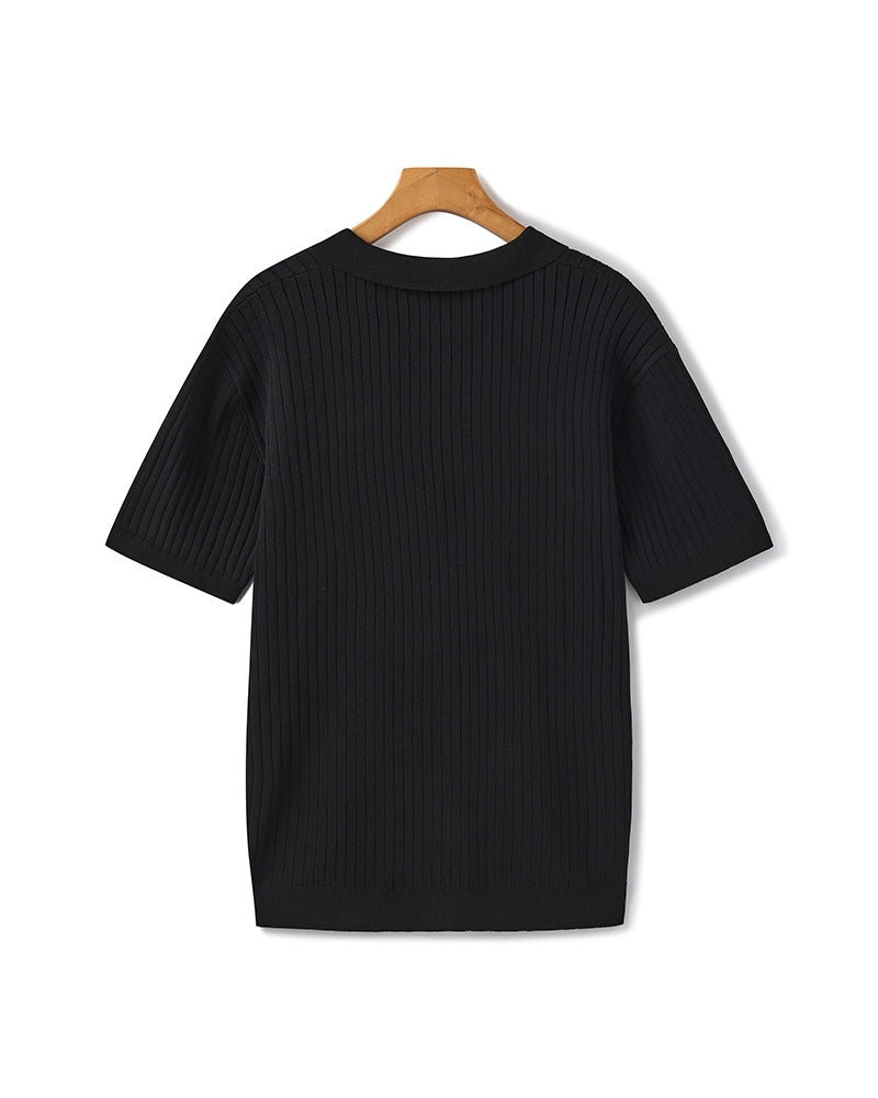 LuxeTrame™|Polo côtelé de qualité supérieure