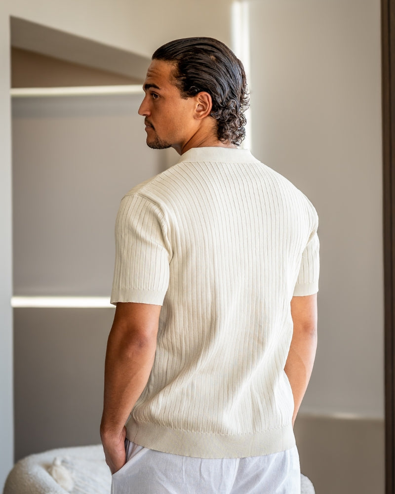LuxeTrame™|Polo côtelé de qualité supérieure