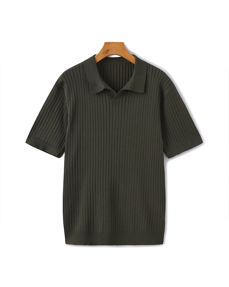 LuxeTrame™|Polo côtelé de qualité supérieure
