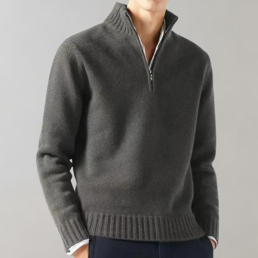 LuxeTrame™|Elegante Pull demi-zippé