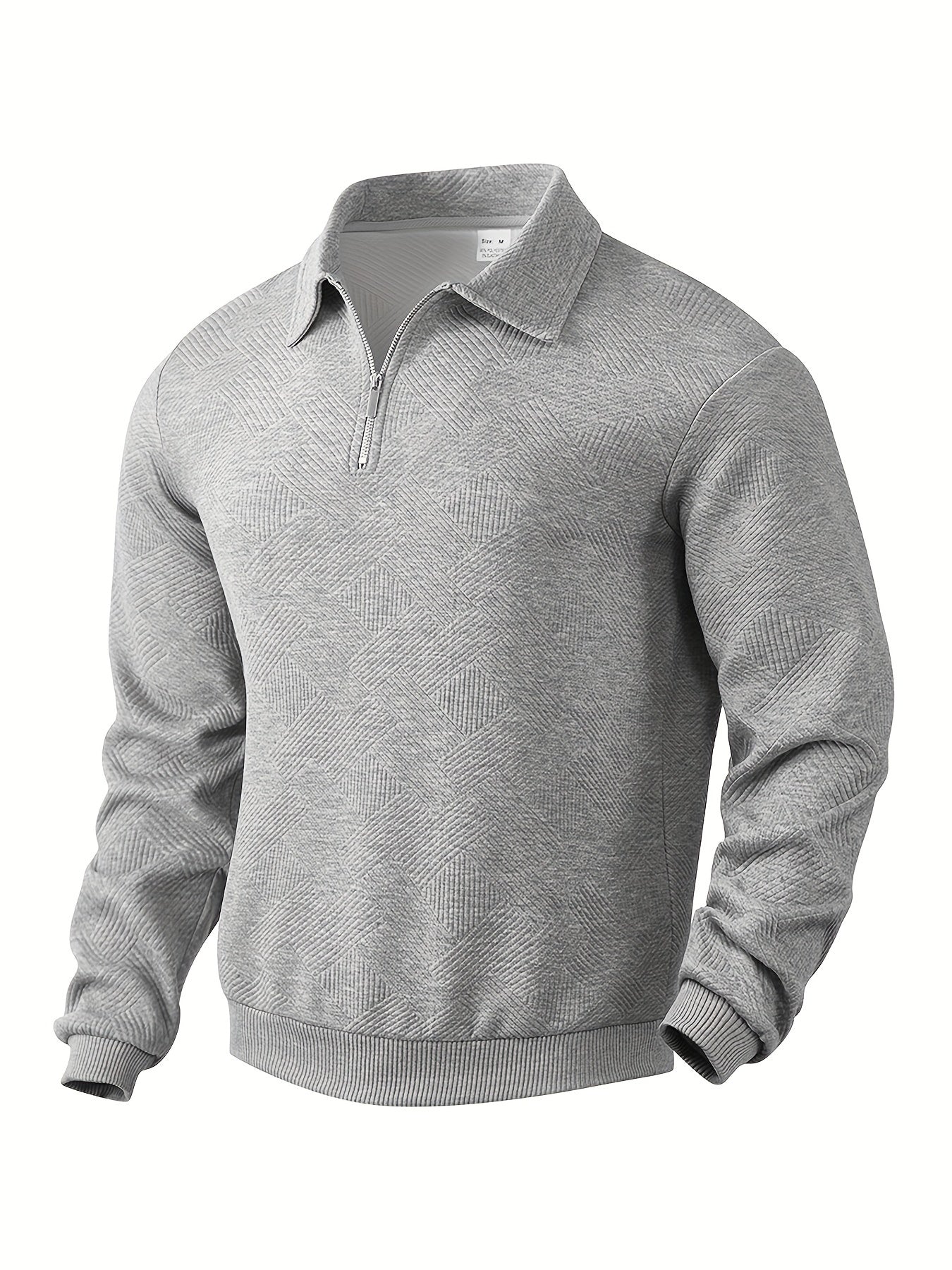 LuxeTrame ™| Pull demi-fermé à motif géométrique