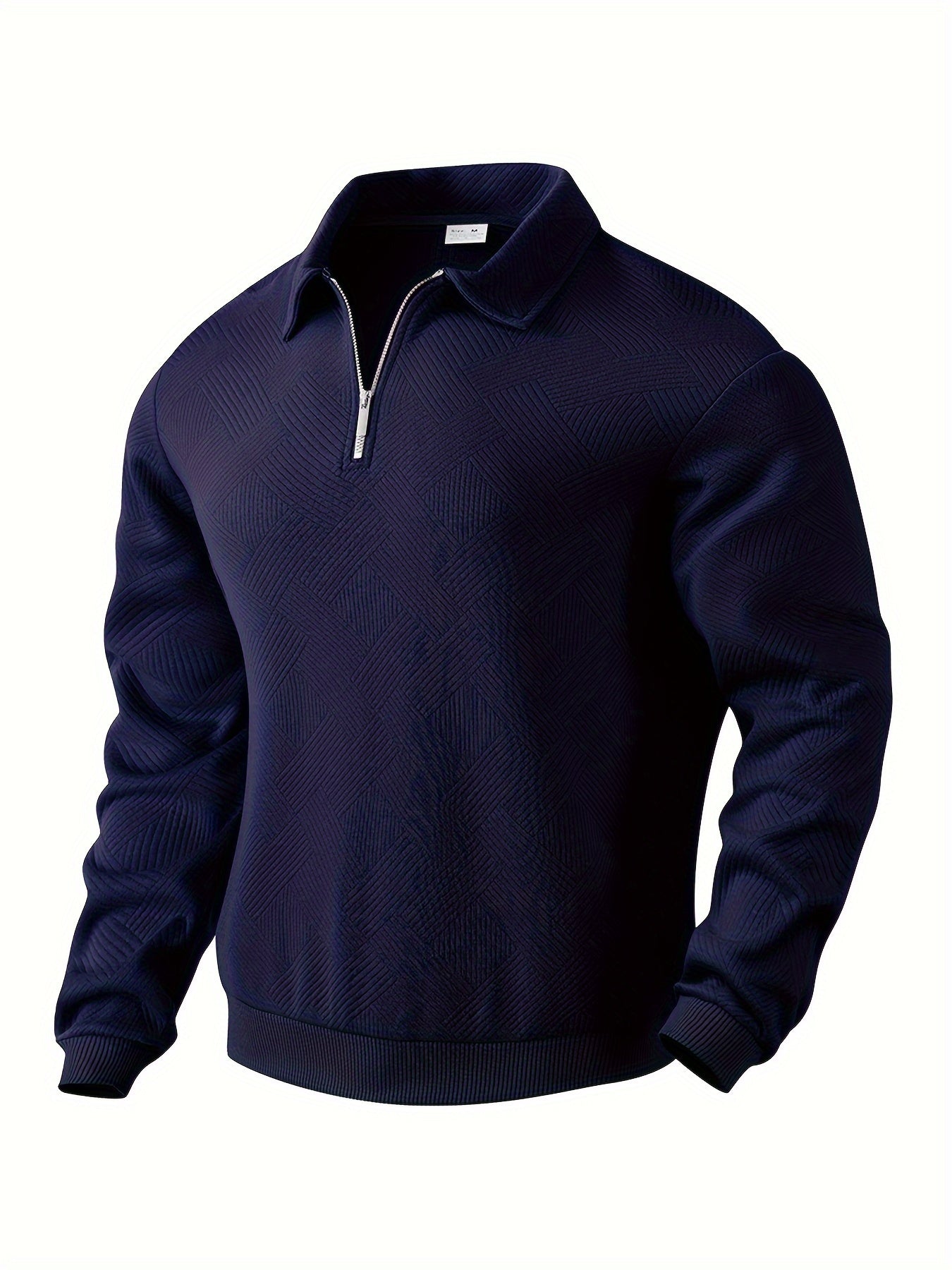 LuxeTrame ™| Pull demi-fermé à motif géométrique