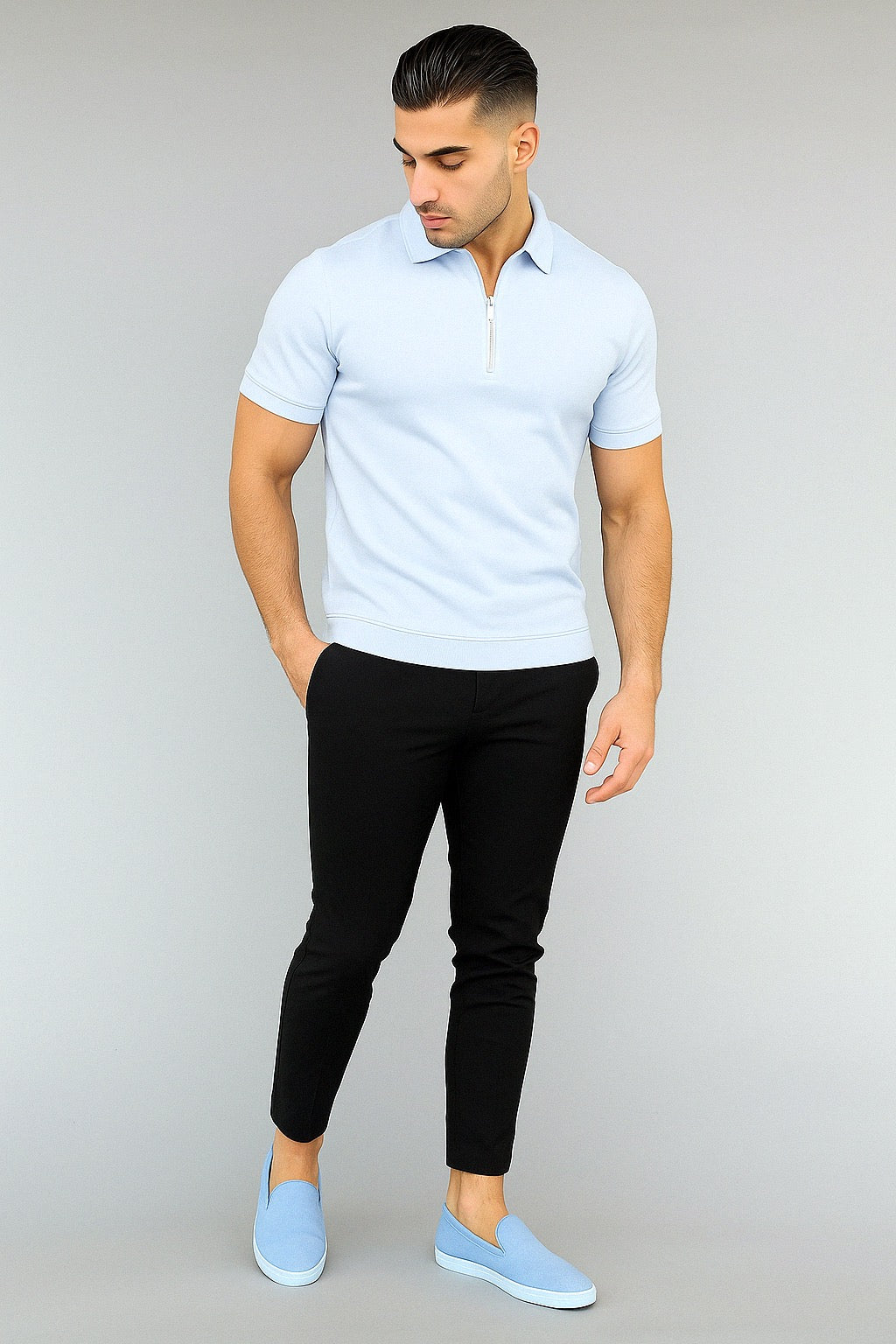 LuxeTrame™|Polo zippé