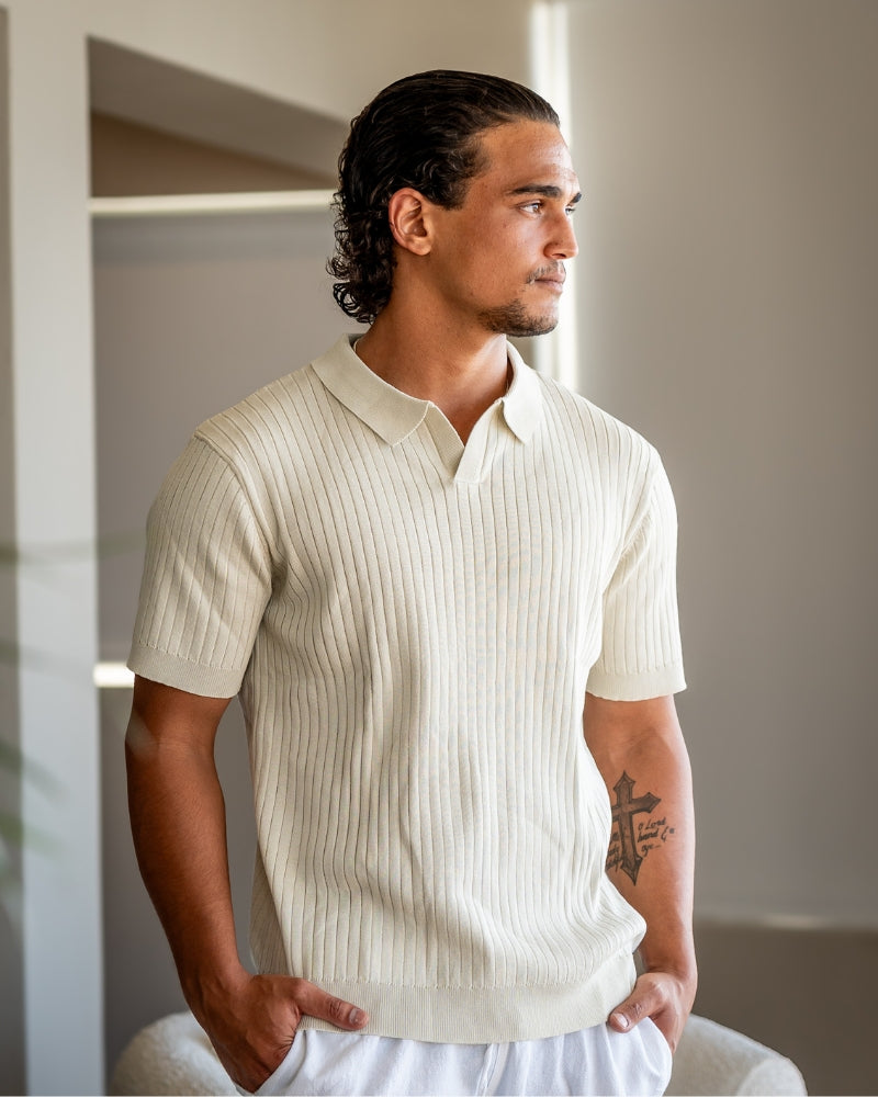 LuxeTrame™|Polo côtelé de qualité supérieure