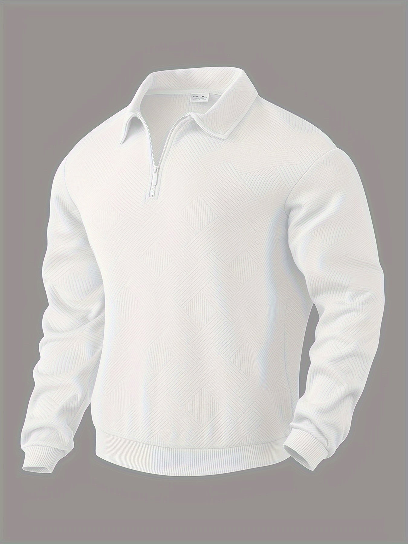 LuxeTrame ™| Pull demi-fermé à motif géométrique