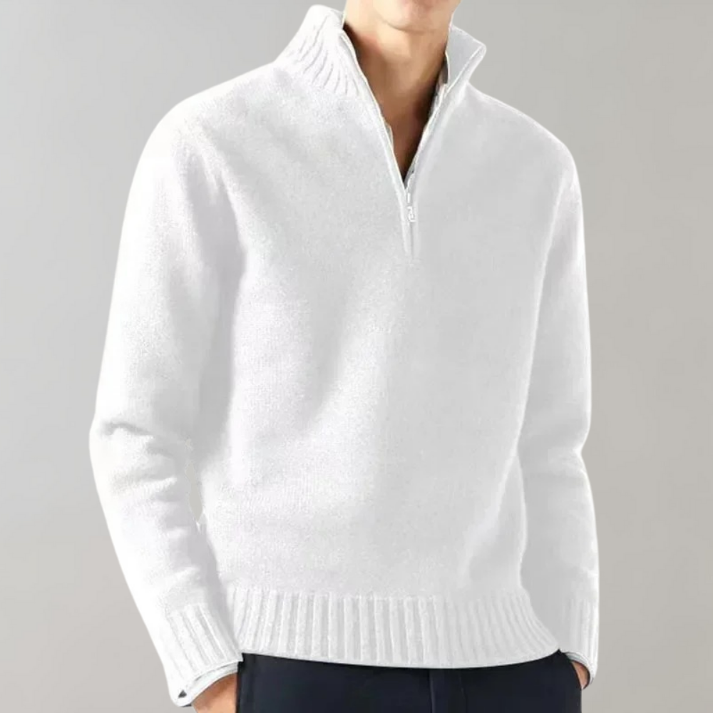LuxeTrame™|Elegante Pull demi-zippé